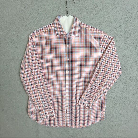 J. McLaughlin Men's Multicolor Plaid Shirt size L - Picture 1 of 9